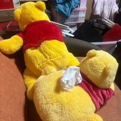 くまのプーさん　ぬいぐるみ　ティッシュケースセットの画像