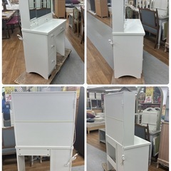 S146⭐ 鏡台 ドレッサー 完成品 コンセント＆USB付き 幅70cm USED 綺麗の画像