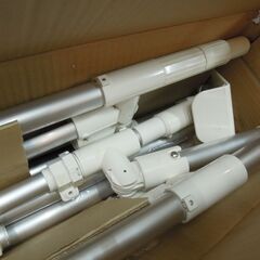 ディノスで購入 アコーディオン式スムーズ伸縮物干し 奥行きスムーズ伸縮物干し 2本竿型　3692/3859　洗濯物干し　室内干し　本体アルミ製の画像