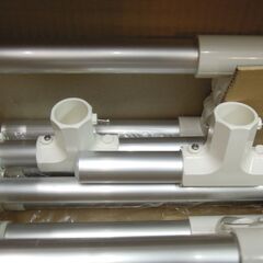 ディノスで購入 アコーディオン式スムーズ伸縮物干し 奥行きスムーズ伸縮物干し 2本竿型　3692/3859　洗濯物干し　室内干し　本体アルミ製の画像