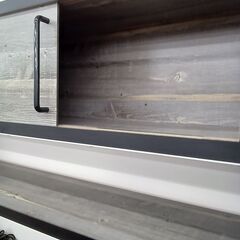 ★リユースのサカイ水戸店★  レンジボード グレー×ブラック H184×D48×W120 クリーニング済み MT6839の画像