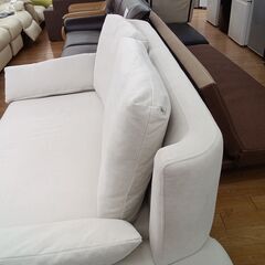 ★ジモティ割あり★  2人掛けソファ アイボリー H78×D95×W170 クリーニング済み TK7815の画像