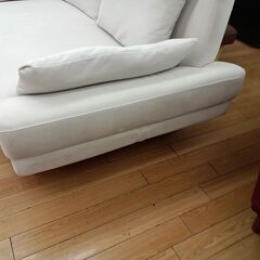 ★ジモティ割あり★  2人掛けソファ アイボリー H78×D95×W170 クリーニング済み TK7815の画像