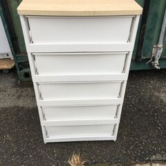 JM20578K)アイリス 5段収納ケース＜幅：約55cm 高さ：約100cm 奥行：約42cm＞中古品【取りに来られる方限定】　 の画像