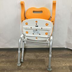 panasonic/パナソニック シャワーチェア VAL41601 オレンジ 折り畳み式 入浴介助 介護 25l菊NSの画像