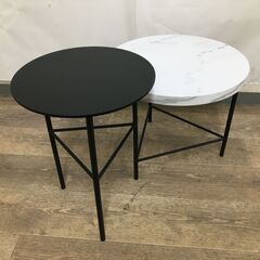 ベガコーポレーション Wonra/ウォンラ サイドテーブル 大理石調 テーブル 家具 25l菊DOの画像