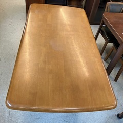 12/25まで店頭商品一部を除き半額クリスマスSALE!!開催中 　イ2512-245 ダイニングテーブルセット 椅子4脚付き  ライトブラウン W1800 キズ汚れ有り ネジ欠損箇所有り ※バラ売り不可の画像