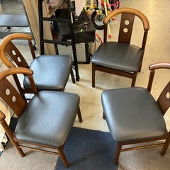 12/25まで店頭商品一部を除き半額クリスマスSALE!!開催中 　イ2512-245 ダイニングテーブルセット 椅子4脚付き  ライトブラウン W1800 キズ汚れ有り ネジ欠損箇所有り ※バラ売り不可の画像