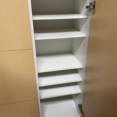 【リユースショップスパークル】靴箱　No.200　玄関収納　シューズボックス　ナチュラル/ホワイト　靴棚　シューズラック　配送設置可能♪の画像