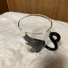【中古品】ねこ　しっぽ　ガラスマグの画像
