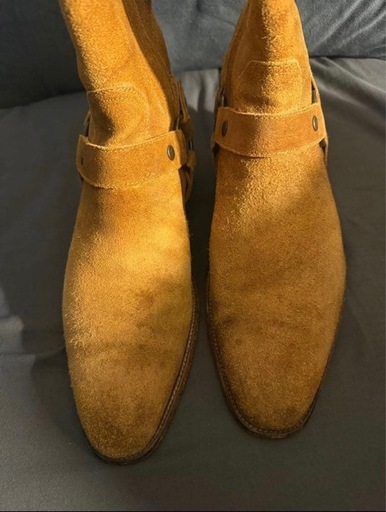 SAINT LAURENT リングブーツ　スエード 最終値下げ】サンローランパリリングブーツスウェード