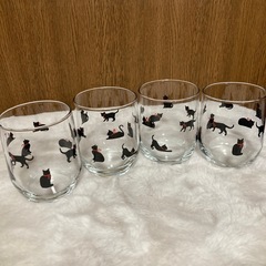 【中古品】ねこ　グラス【セット】の画像