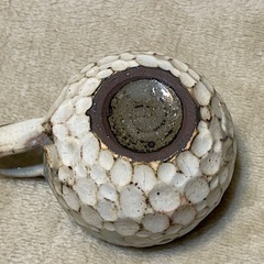 奈良の陶芸家作家 薮本 寛之 陶器のコップ 一点もの① 青 鱗の画像