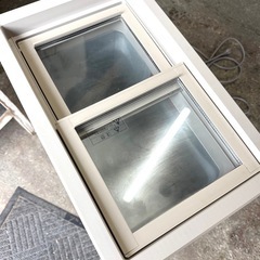 札幌市内配送可 美品 2006年製 サンデン 18L 冷凍ショーケース 冷凍ストッカー PF-G035MXB キャスター付き ガラス扉 の画像