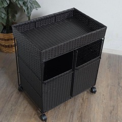 キャスター付きランドリーワゴン　無料で差し上げます　取りに来てくれる方の画像