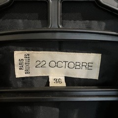 22 OCTOBRE ブラック テーラードジャケット 36の画像