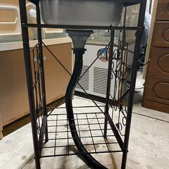 お取引中【リユースショップスパークル】簡易シンク　No.202　流し台　屋外用　蓋つき　ステンレス流し　配送設置可能♪の画像