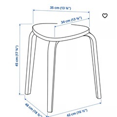 IKEA シルレ バーチ&オフホワイト 2脚セットの画像