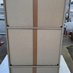 ニトリ 食器棚 ダークブラウン｜ガラス扉・引き出し付きの画像