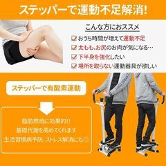 ステッパー 踏み台昇降マシン 静音 ハンドル付き 足踏み健康器具 ダイエット器具 ウォーキングマシン 高齢者向け 初心者向けの画像