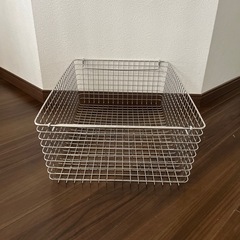 無印良品　ステンレスワイヤーバスケットの画像