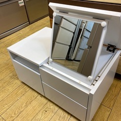 🎀便利🎀LOWYA ドレッサー ロウヤ ホワイト　ローテーブル 鏡台 伸縮 ネストテーブル No.2776 NH の画像