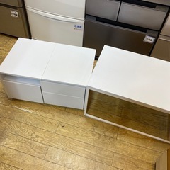 🎀便利🎀LOWYA ドレッサー ロウヤ ホワイト　ローテーブル 鏡台 伸縮 ネストテーブル No.2776 NH の画像