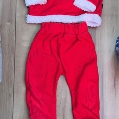 100サイズ　サンタクロース　サンタ服 クリスマス　3点セット　上下　子供の画像