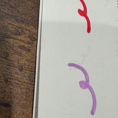 ポスカ、ポスカーカラー、パステルパープルと赤の画像