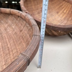 レトロ　竹ザル 3つ の画像
