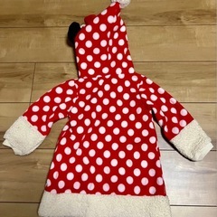 95サイズ　ミニー　クリスマス　トップス　長袖　フード付き　女の子　なりきり　サンタ服の画像