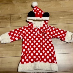 95サイズ　ミニー　クリスマス　トップス　長袖　フード付き　女の子　なりきり　サンタ服の画像