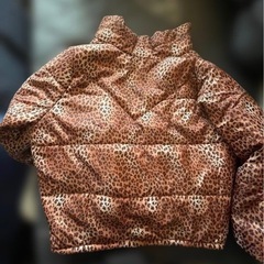 ヒョウ柄ダウンジャケット 3Xの画像