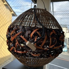 竹製バリアジアンペンダントライトの画像