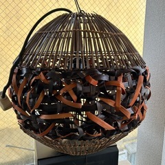 竹製バリアジアンペンダントライトの画像