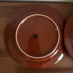 2枚セット　大皿　プレート　ブラウン　茶色
の画像