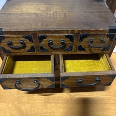 レトロな箪笥裁縫箱の画像