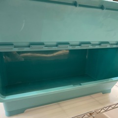 【衣類収納】【キャリコ/ブルー】クリーニング済み【管理番号1224】野の画像