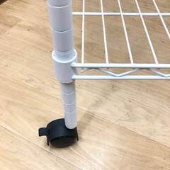 ss8217　メタルラック 115×40×181.4cm 5段 ホワイト キャスター付 取扱説明書付 オープンラック 棚板5枚 白 スチール ワイヤー シェルフ 棚 収納 ニトリ カスタム スチールラック 中古の画像