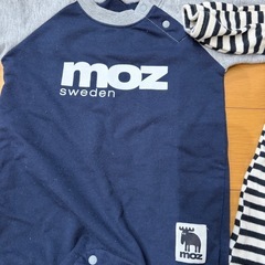 70cm ロンパース カバーオール2枚セット 長袖の画像