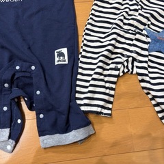 70cm ロンパース カバーオール2枚セット 長袖の画像