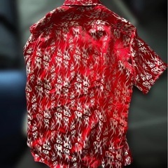 O2 赤炎模様 アロハシャツ XLの画像