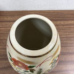 【お売りします】 九谷焼　九谷錦栄　錦栄謹製　花瓶　壺　陶器　箱付き　インテリアの画像