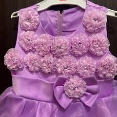 キッズ110㎝ドレス　紫色の画像