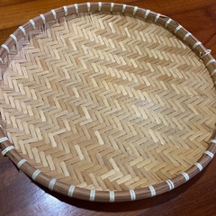 竹編み 籠 2個セット 円型 収納・インテリアの画像