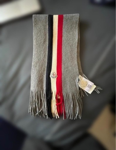 MONCLER ストライプマフラー (jklcd) 渋谷の小物《マフラー》の中古