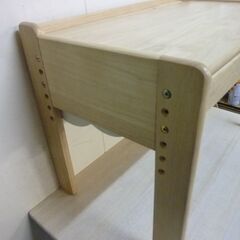 24-1※取引中/売約済***********　　未使用/新品　アウトレット　キッズデスク 高さ調整 4段 木製の画像