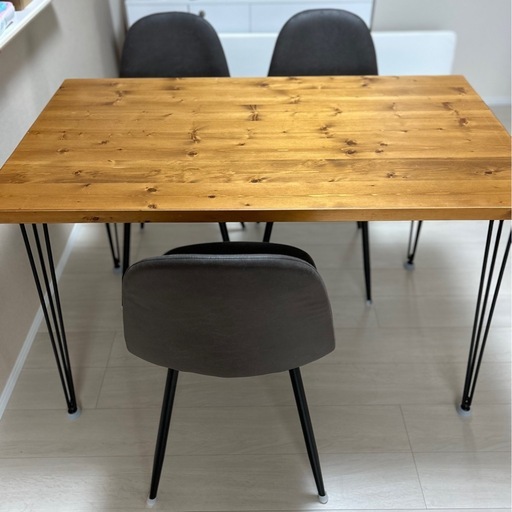 L*n様 【中古品】LOWYA ダイニングテーブル ダイニングテーブル(幅80cm) 天然木 インダストリアル ヴィンテージ調