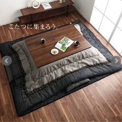 【美品】こたつ布団 正方形 掛敷セットの画像