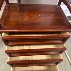 ※ ①【下4段引き出し】和レトロ オープンシェルフ（約）60cmの画像